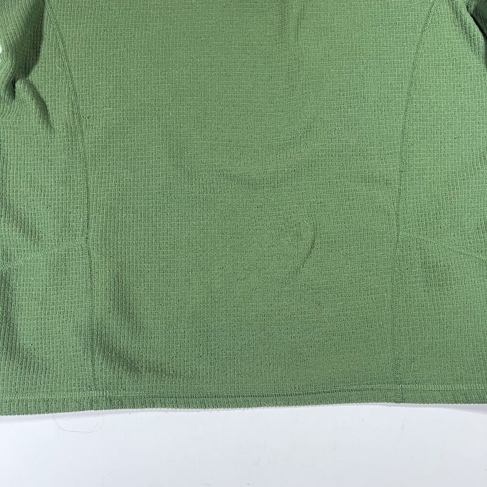The North Face Green Waffle Knit 1/4 Zip Pullover Men's Size Large - Picture 5 of 8